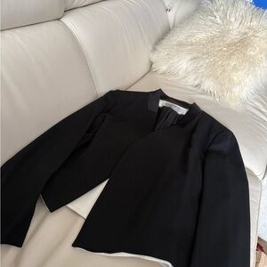 Sportmax (Max Mara) Black Women's Tuxedo-style Cropped Blazer